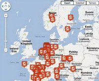 Google maps kaart van alle familiecampings