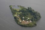 Eiland de Kluut, midden in het Veluwemeer