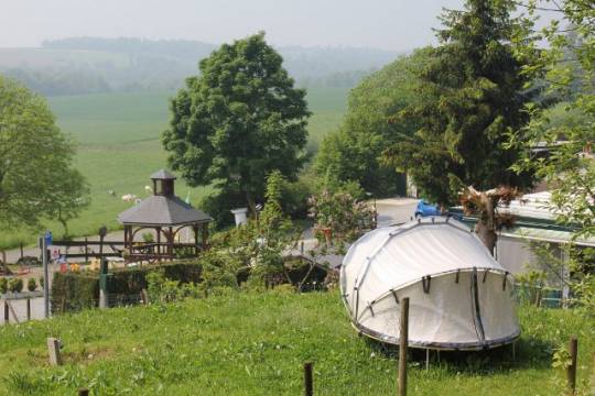Uitzicht kampeerveld Uitzicht kampeerveld